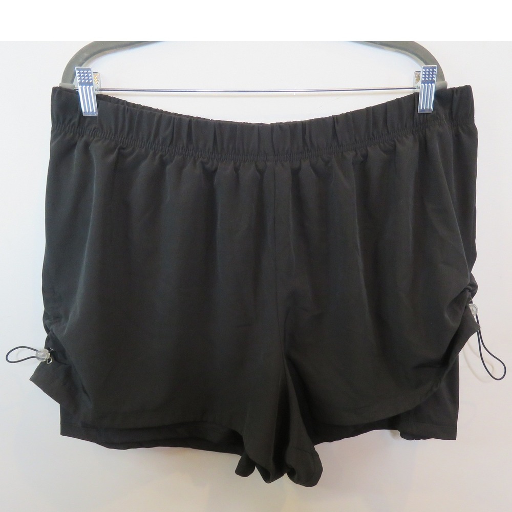 Nine West Running Shorts Women's 2X Black Regular Fit Elastic Waist Activewear